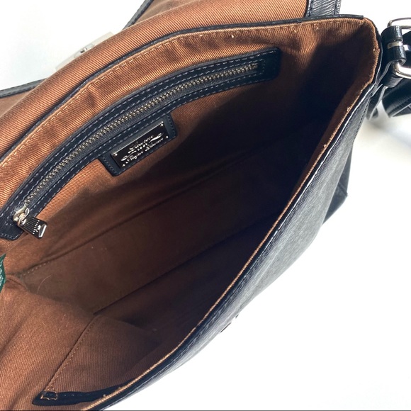 ralph lauren saffiano leather black crossbody bag - Picture 3 of 3